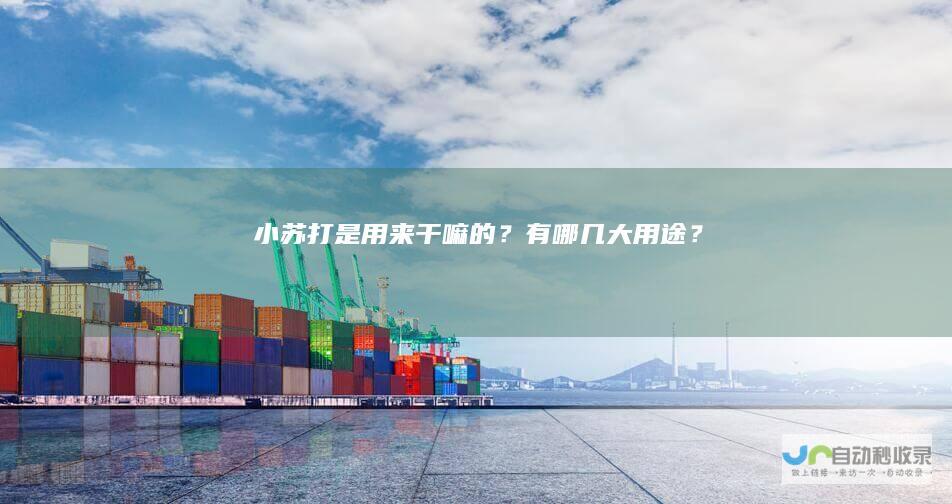 小苏打是用来干嘛的？有哪几大用途？